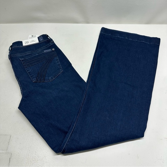 7 for All mankind DOJO WOMENS JEANS FLARE LEG TROUSER SIZE 29 stretch NWT - Picture 1 of 10